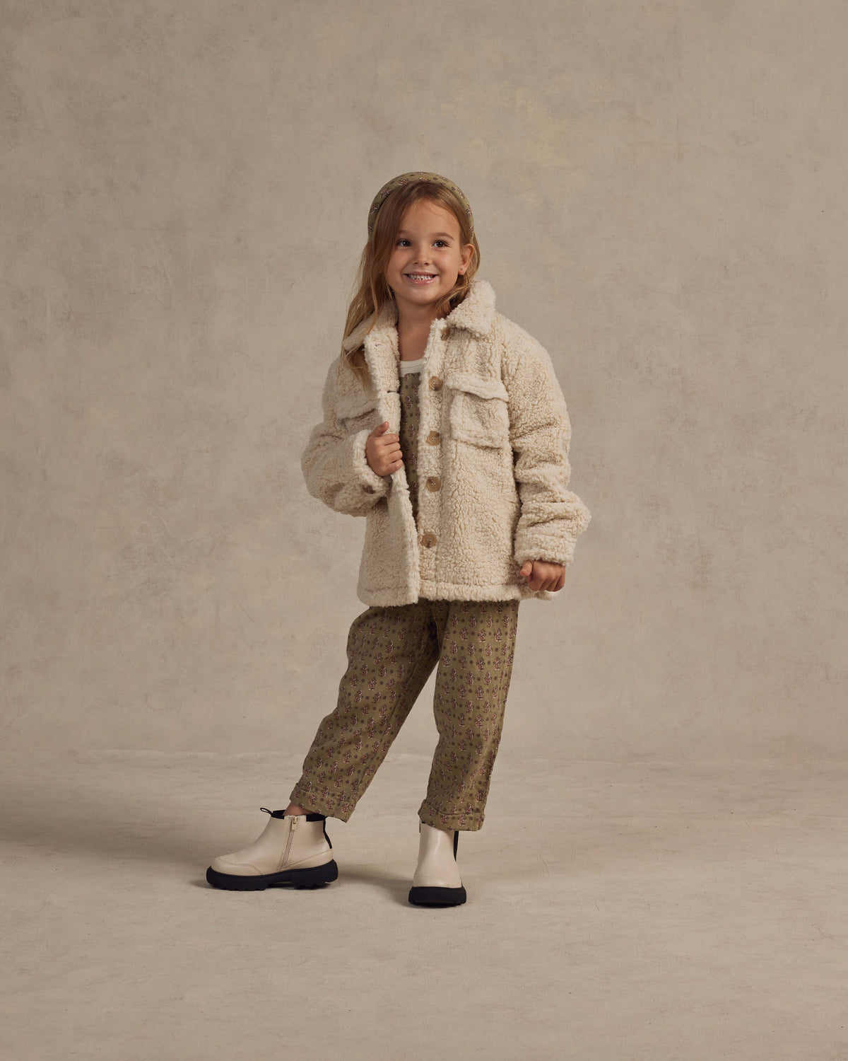 Long Chore Coat || Blossom Embroidery, 8-9Y at Rylee + Cru